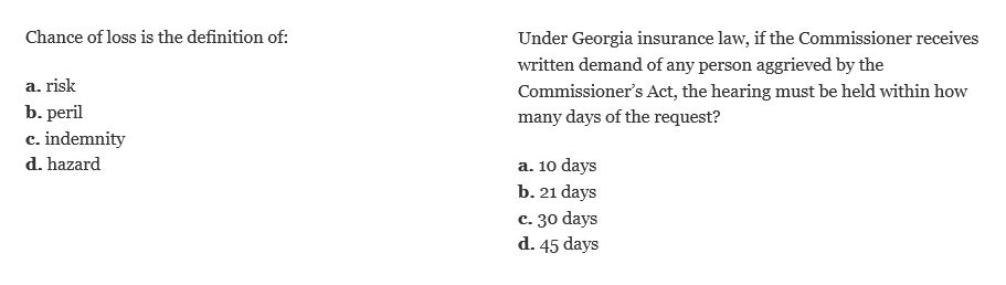 georgia sample questions