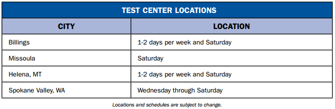 Montana Insurance Exam Test Centers