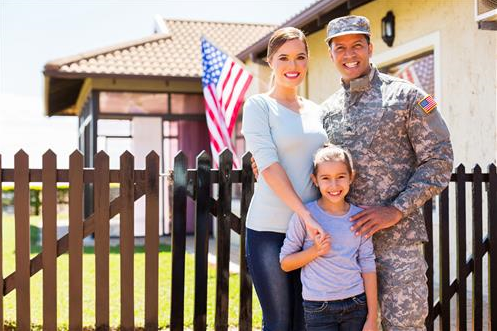 veteran with family